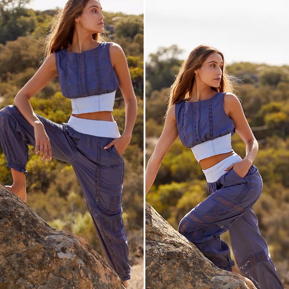 NWT Free People Oh Hey Applique Pants